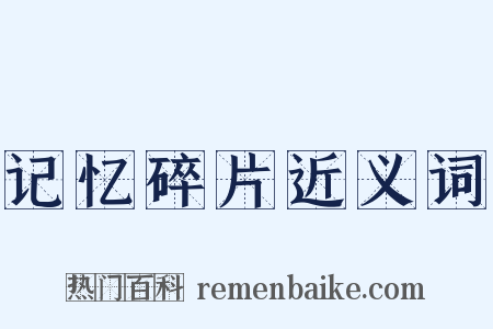 记忆碎片近义词是什么意思的图片